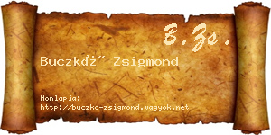 Buczkó Zsigmond névjegykártya