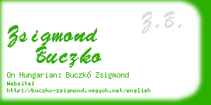 zsigmond buczko business card